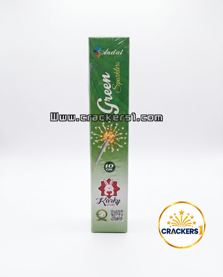 10cm Green sparklers