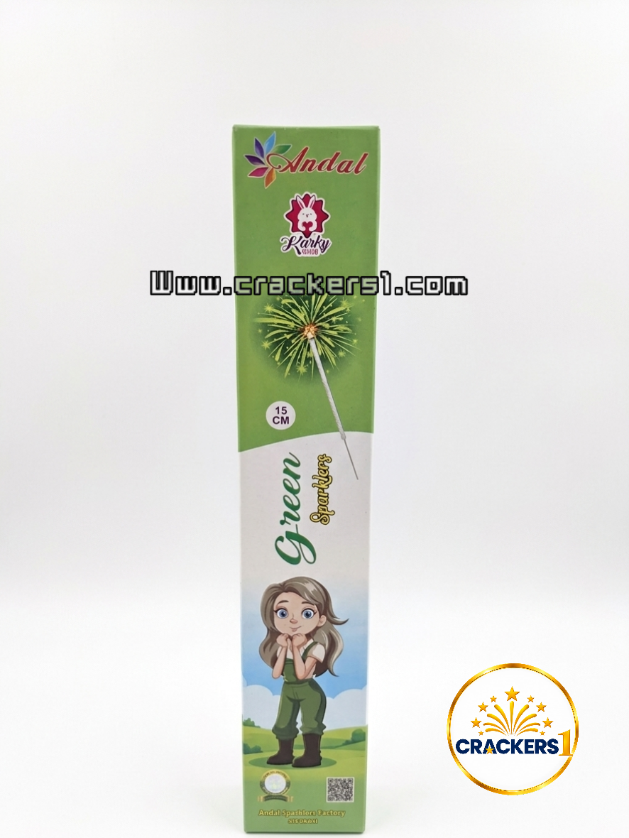 15cm Green sparklers