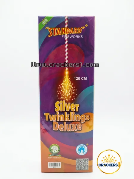 Standard 120cm silver twinkling star